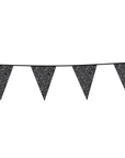 Premium Paper Glitter Bunting Black 18ft - 1 Pc