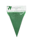 Premium Paper Glitter Bunting Dark Green 18ft - 1 Pc