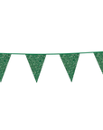 Premium Paper Glitter Bunting Dark Green 18ft - 1 Pc