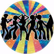 Paper Plates 9 Inches Disco Dancer- 8 Pc