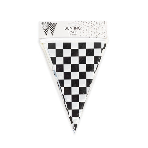 Premium Plastic Bunting Checkered Flag 30ft - 1 Pc