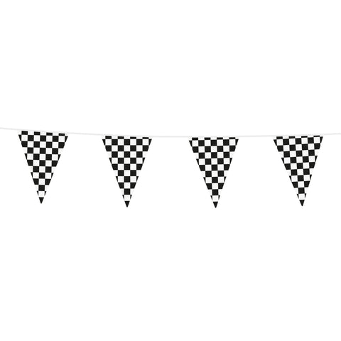 Premium Plastic Bunting Checkered Flag 30ft - 1 Pc