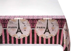 Plastic Table Cover 54In*84In Magnifique Paris- 1 Pc