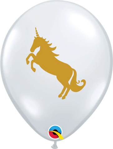 Transparent Unicorn Latex Balloon (Helium/Air Filled) - 11 Inches