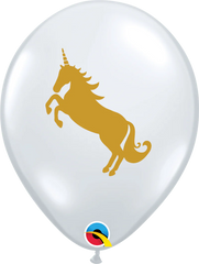 Transparent Unicorn Latex Balloon (Helium/Air Filled) - 11 Inches