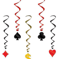 Casino Card Suit Whirls-5Pc