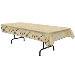 Plastic Table Cover 54In*84In Beach- 1 Pc