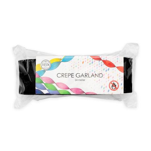 Crepe Garland Flame Retardent Black- 24M