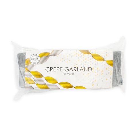 Crepe Garland Flame Retardent Silver- 24M