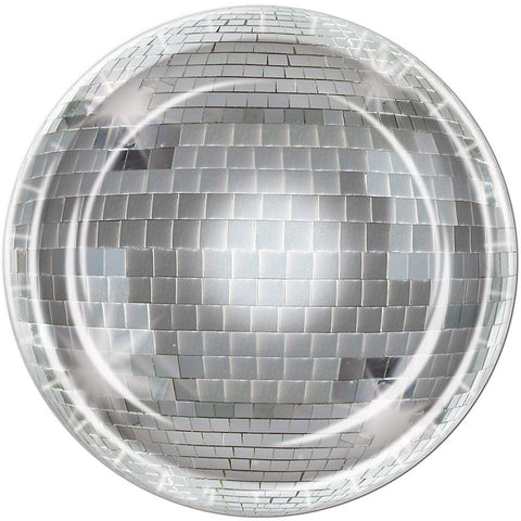 Paper Plates 9 Inches Disco Ball- 8 Pc