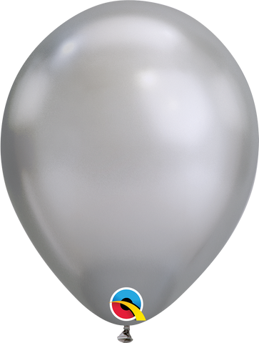 Chrome® Silver Latex Balloon (Air Filled) - 7 Inches