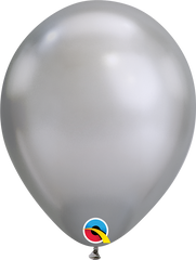 Chrome® Silver Latex Balloon (Air Filled) - 7 Inches