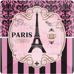 Paper Plates Square Magnifique Paris 9 Inches- 8Pc