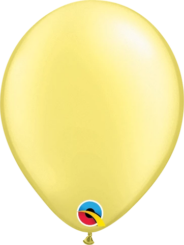 Pearl Lemon Chiffon Latex Balloon (Helium/Air Filled) - 11 Inches