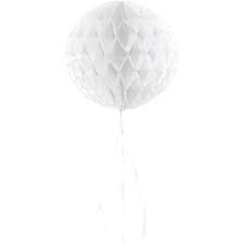 Paper Honeycombs Decorations Silver 30cm- 1Pc