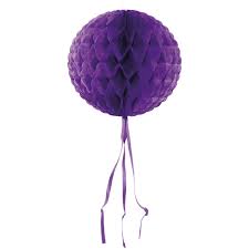 Paper Honeycombs Decorations Purple 30cm- 1Pc