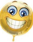 Round Emoji Smile (Helium) - 18 Inches