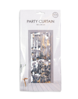 Premium Party Curtain Foil Flame Retardant Silver 8ft*3ft - 1 Pc