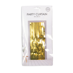 Premium Party Curtain Foil Flame Retardant Gold 8ft*3ft - 1 Pc