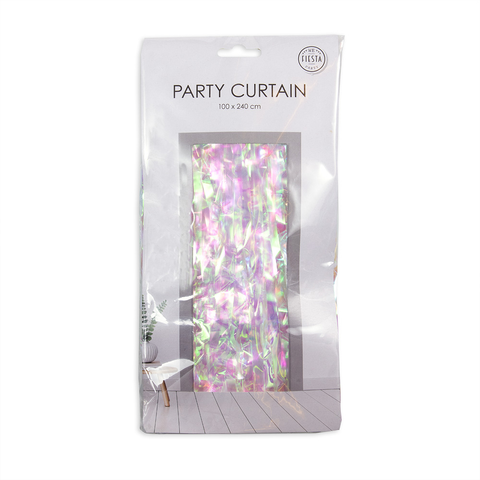 Premium Party Curtain Foil Flame Retardant Iridescent 8ft*3ft - 1 Pc