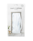 Premium Party Curtain Foil Flame Retardant White 8ft*3ft - 1 Pc