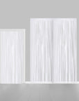 Premium Party Curtain Foil Flame Retardant White 8ft*3ft - 1 Pc