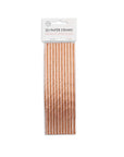 20 Paper Straws 6mm x 197mm Metallic Rose Gold