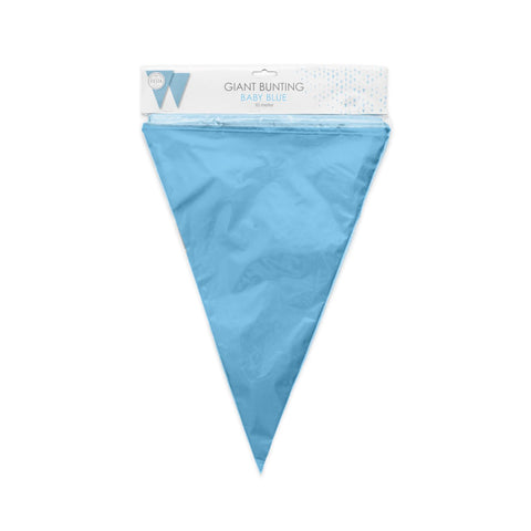 Premium Plastic Giant Bunting Baby Blue 90ft - 1 Pc