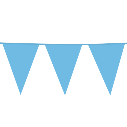 Premium Plastic Giant Bunting Baby Blue 90ft - 1 Pc