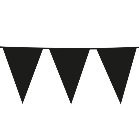 Premium Plastic Giant Bunting Black 90ft - 1 Pc