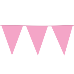 Premium Plastic Giant Bunting Light Pink 90ft - 1 Pc