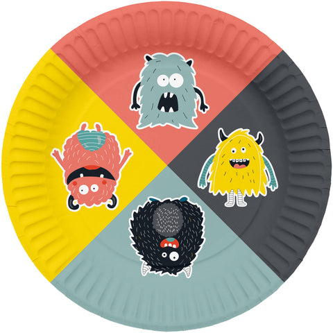 Paper Plates 9 Inches Monster Bash- 8 Pc