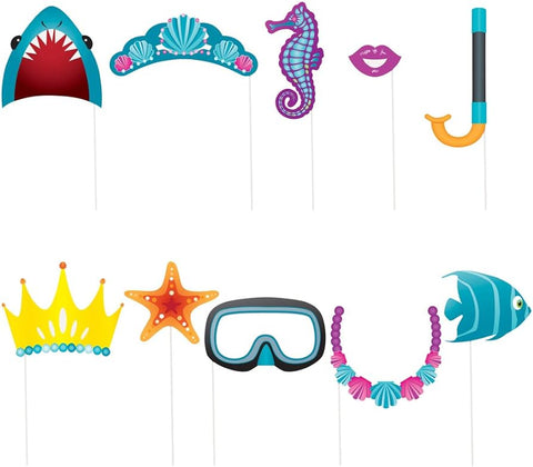 Under The Sea Photo Booth Props-10Pc