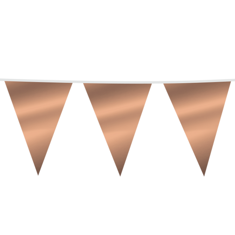 Premium Plastic Giant Bunting Metallic Rose Gold 90ft - 1 Pc