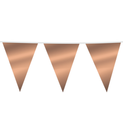 Premium Plastic Giant Bunting Metallic Rose Gold 90ft - 1 Pc