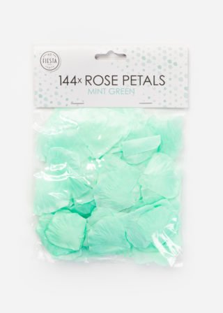 Fabric Rose Petals Mint Green-144pc