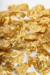 Fabric Rose Petals Metallic Gold-144pc