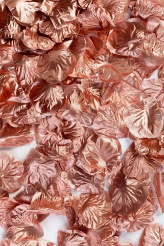 Fabric Rose Petals Metallic Rose Gold-144pc