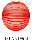 Paper Lantern Round Red- 10 Inch