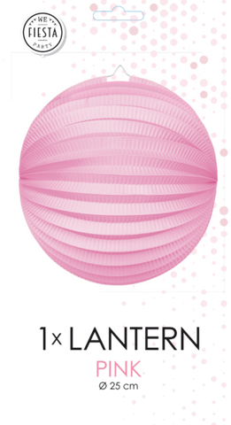 Paper Lantern Round Light Pink- 10 Inch