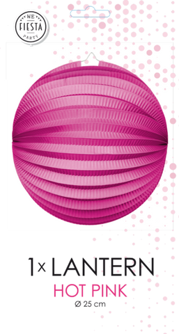 Paper Lantern Round Hot Pink- 10 Inch