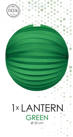 Paper Lantern Round Dark Green- 10 Inch