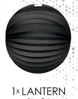 Paper Lantern Round Black- 10 Inch