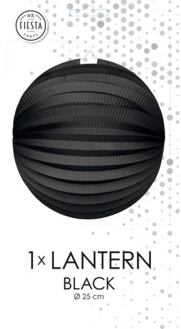 Paper Lantern Round Black- 10 Inch