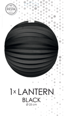 Paper Lantern Round Black- 10 Inch