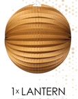 Paper Lantern Round Gold Metallic- 10 Inch