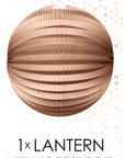 Paper Lantern Round Rose Gold Metallic- 10 Inch