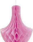 Paper Honeycomb Chandelier Light Pink 14In- 1Pc