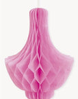 Paper Honeycomb Chandelier Light Pink 14In- 1Pc