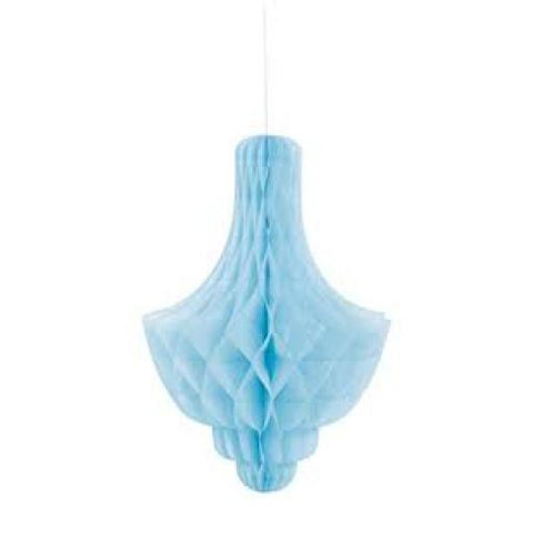 Paper Honeycomb Chandelier Light Blue 14In- 1Pc